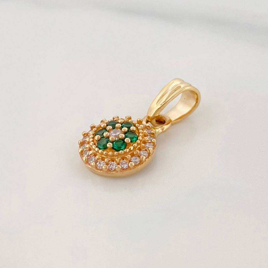 Dije Halo Tupido 0.95g / 1.5cm Oro Amarillo 18K