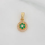 Dije Halo Tupido 0.95g / 1.5cm Oro Amarillo 18K