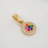 Dije Halo Tupido 0.95g / 1.5cm Oro Amarillo 18K