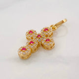 Dije Cruz Tupida 1.85g / 2.3cm Oro Amarillo 18K