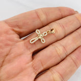 Dije Cruz Trebol 1.35g / 2cm Oro Amarillo 18K