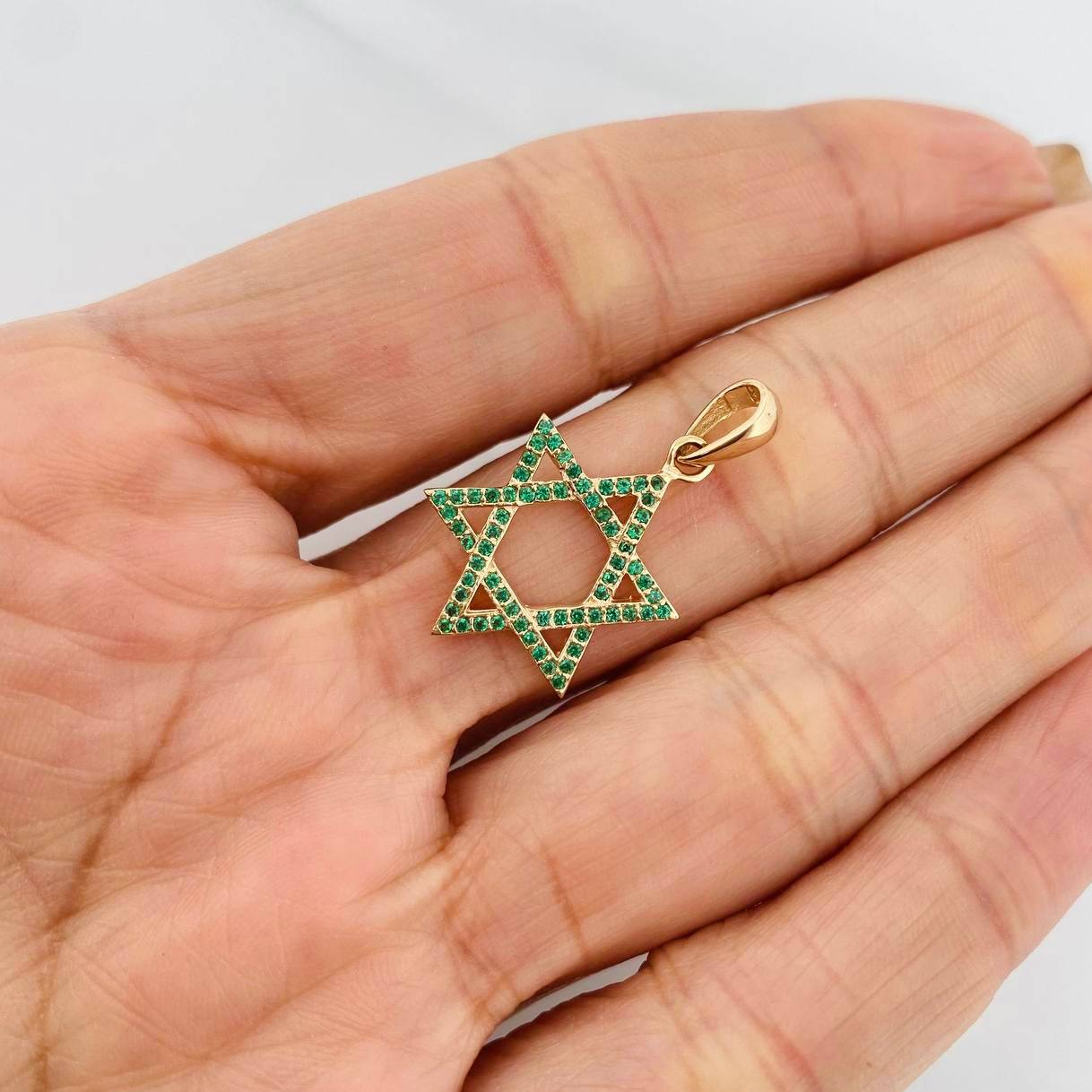 Dije Estrella de David 1.6g / 3cm Oro Amarillo 18K