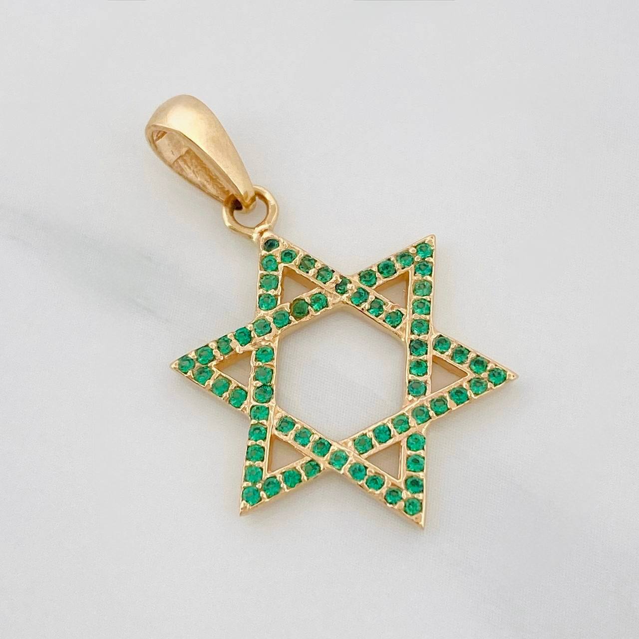 Dije Estrella de David 1.6g / 3cm Oro Amarillo 18K