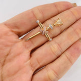 Dije Cruz Tornillo 3.6g / 4cm Tres Oros 18K