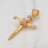 Dije Cruz Clavo 3.6g / 4cm Tres Oros 18K