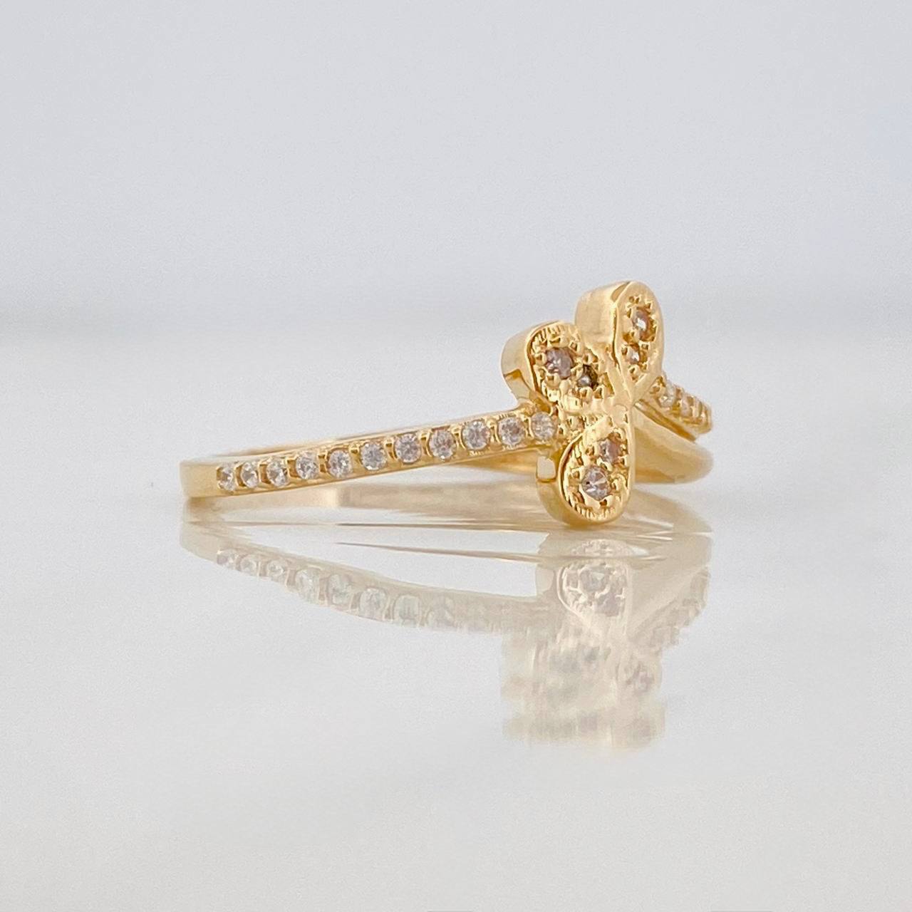 Anillo Flor Churumbela 2.3g / T6 3/4 Oro Amarillo 18K