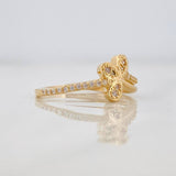 Anillo Flor Churumbela 2.3g / T6 3/4 Oro Amarillo 18K