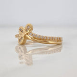 Anillo Flor Churumbela 2.3g / T6 3/4 Oro Amarillo 18K