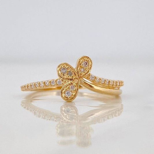 Anillo Flor Churumbela 2.3g / T6 3/4 Oro Amarillo 18K