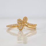 Anillo Flor Churumbela 2.3g / T6 3/4 Oro Amarillo 18K