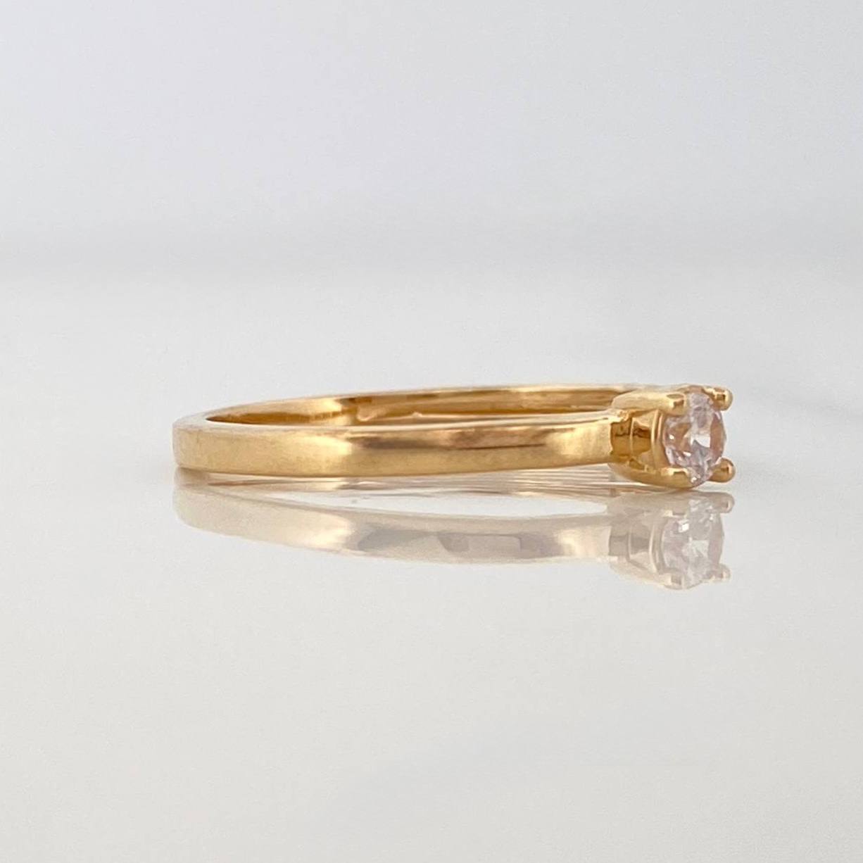 Anillo Solitario Cubano 1.5g / T7 1/4 Oro Amarillo 18K