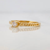 Anillo Solitario Cubano 1.5g / T7 1/4 Oro Amarillo 18K