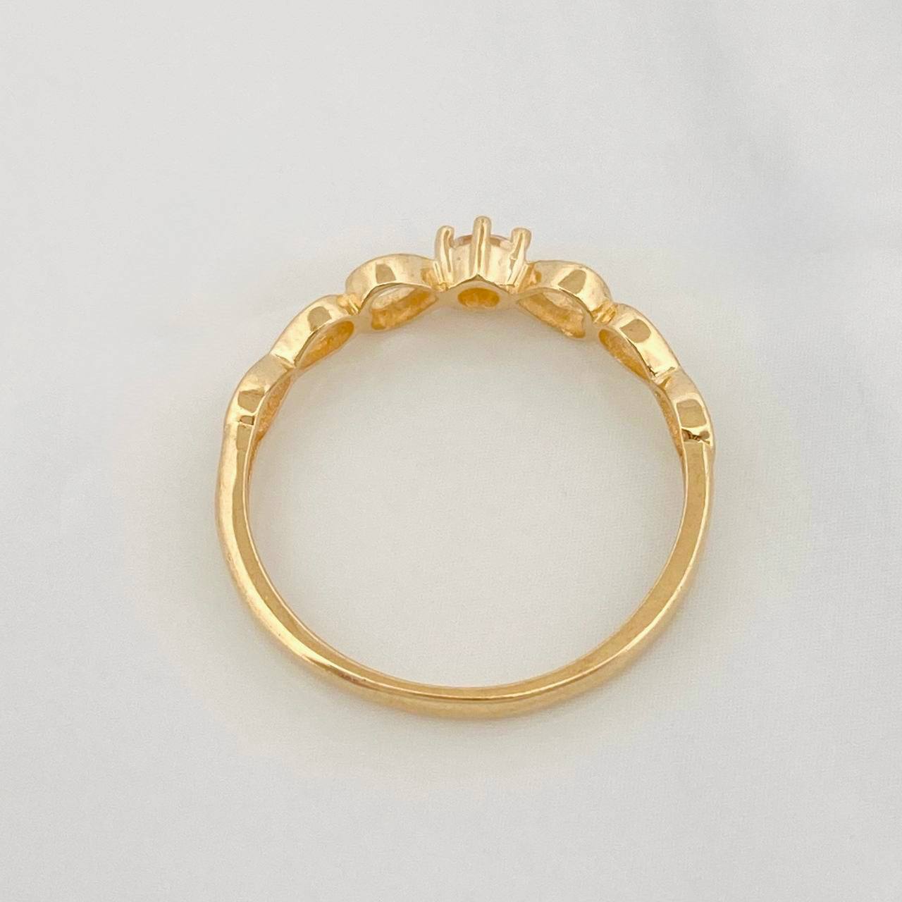 Anillo Solitario Infinito 1.5g / T6 Oro Amarillo 18K