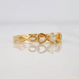 Anillo Solitario Infinito 1.5g / T6 Oro Amarillo 18K