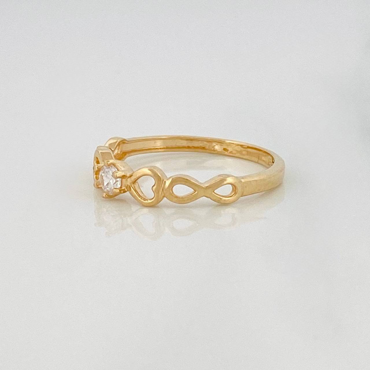 Anillo Solitario Infinito 1.45g / T5 1/2 Oro Amarillo 18K
