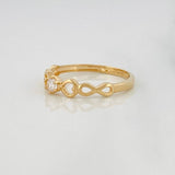 Anillo Solitario Infinito 1.5g / T6 Oro Amarillo 18K