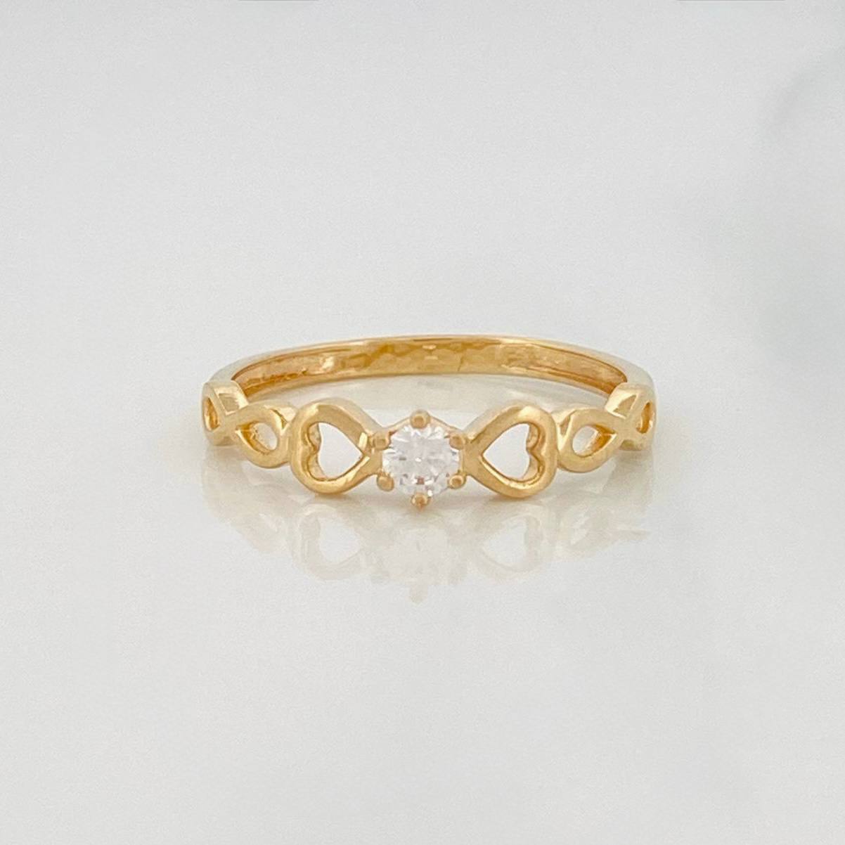 Anillo Solitario Infinito 1.5g / T6 Oro Amarillo 18K