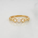 Anillo Solitario Infinito 1.45g / T5 1/2 Oro Amarillo 18K