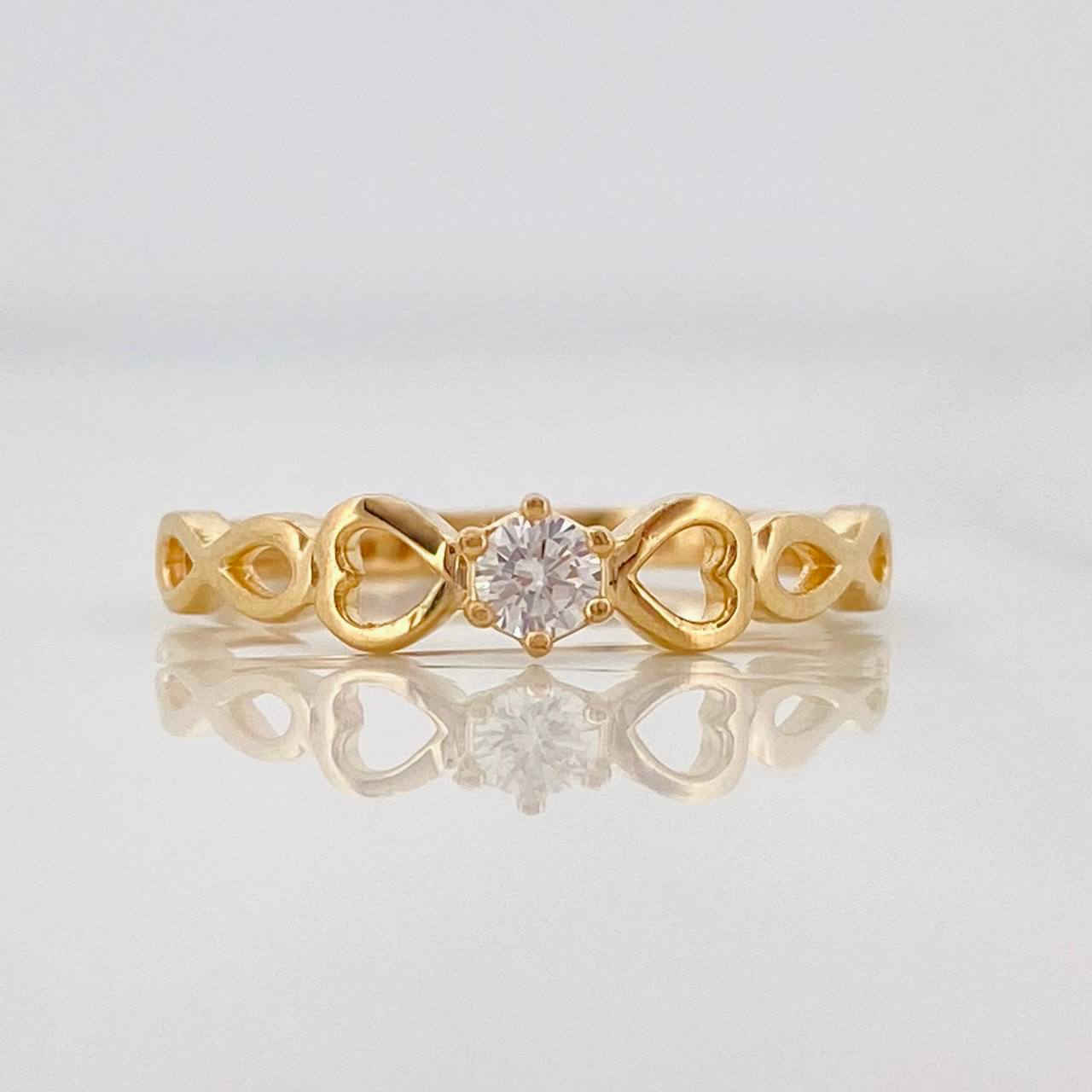 Anillo Solitario Infinito 1.45g / T5 1/2 Oro Amarillo 18K