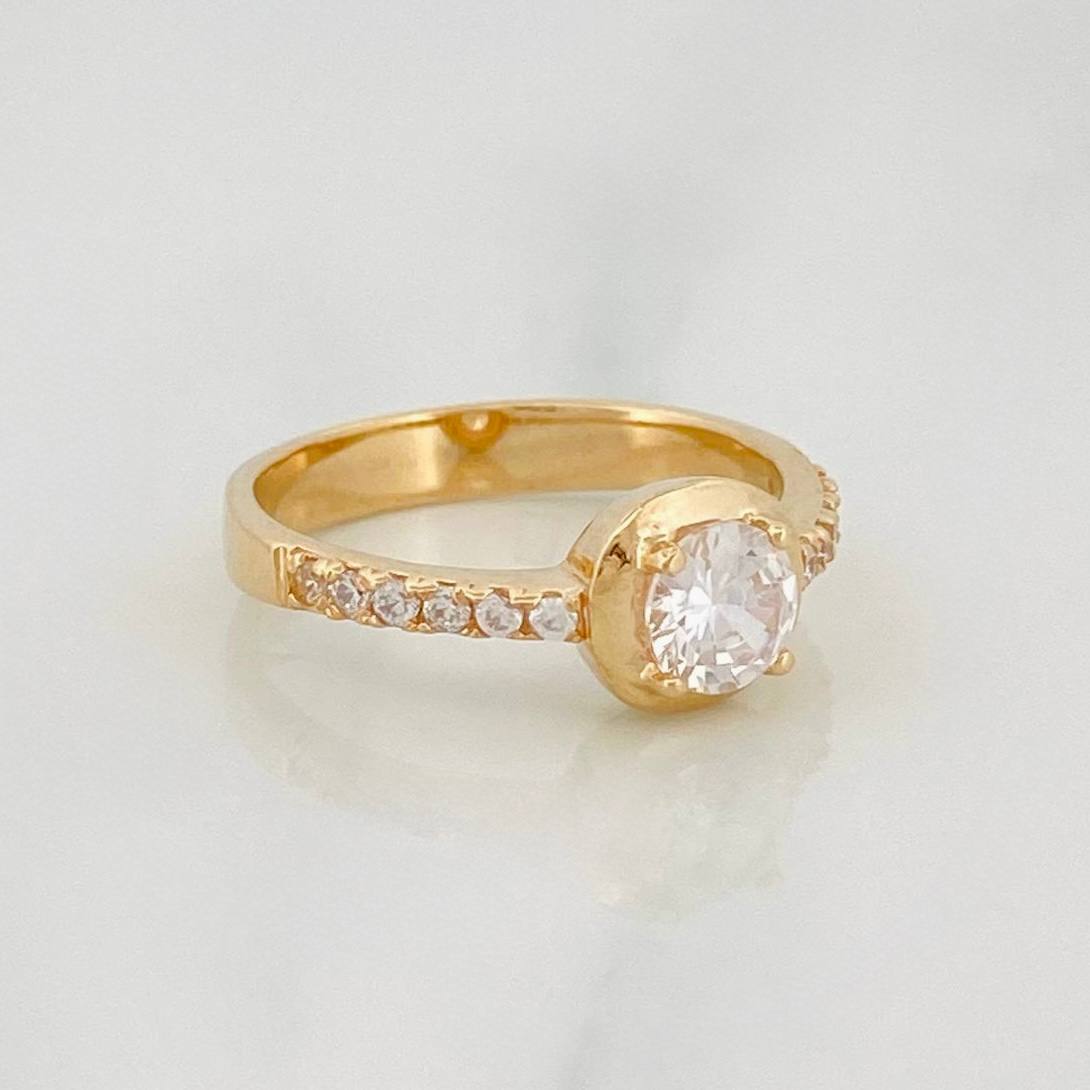 Anillo Halo Churumbela 3.85g / T7 1/4 Oro Amarillo 18K
