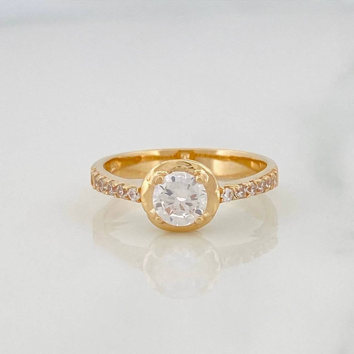 Anillo Halo Churumbela 3.6g / T6 1/2 Oro Amarillo 18K