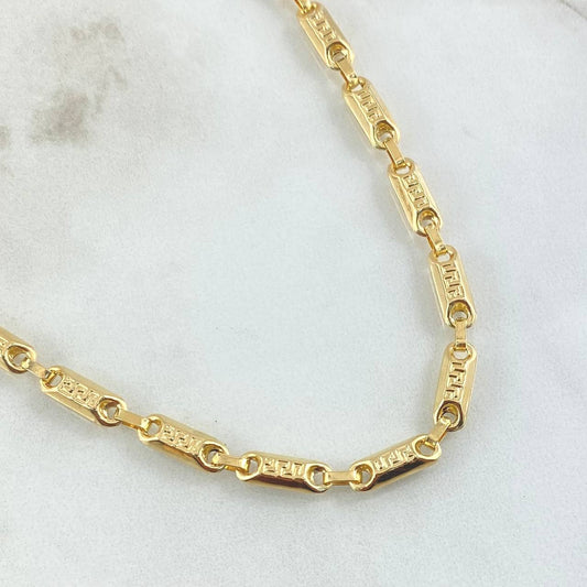 Cadena Rustica Tribal 16gr / 50cm / Oro 18K