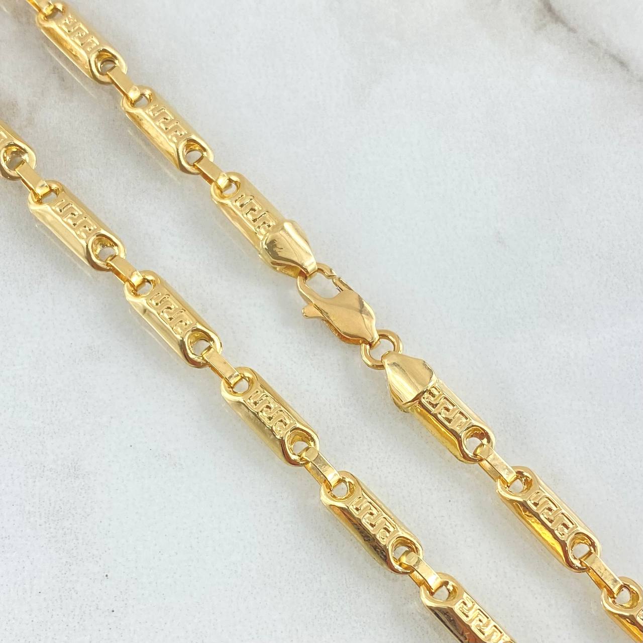 Cadena Rustica Tribal 16gr / 50cm / Oro 18K