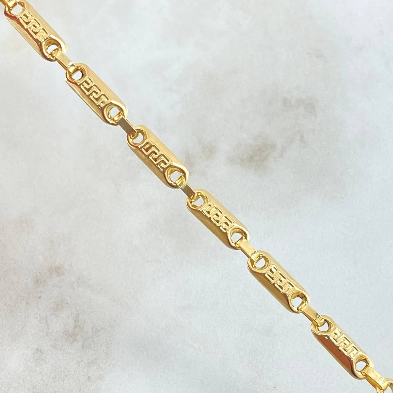 Cadena Rustica Tribal 16gr / 50cm / Oro 18K