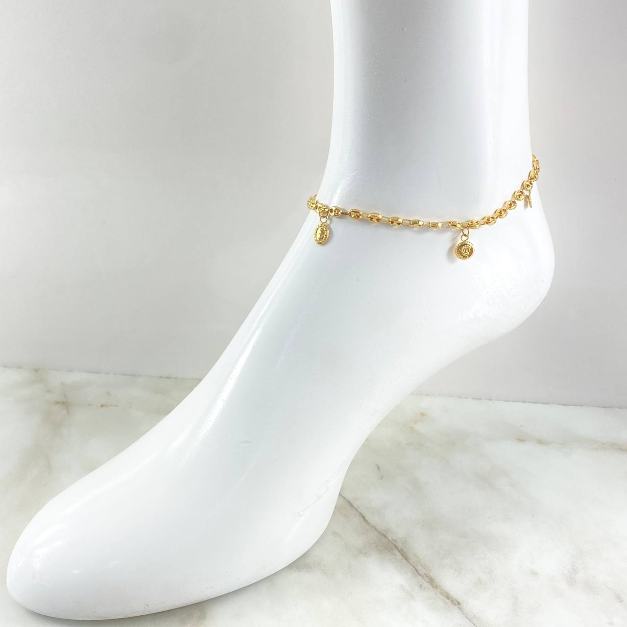 Tobillera GC Dijes 5.1gr / 25cm / Oro 18K