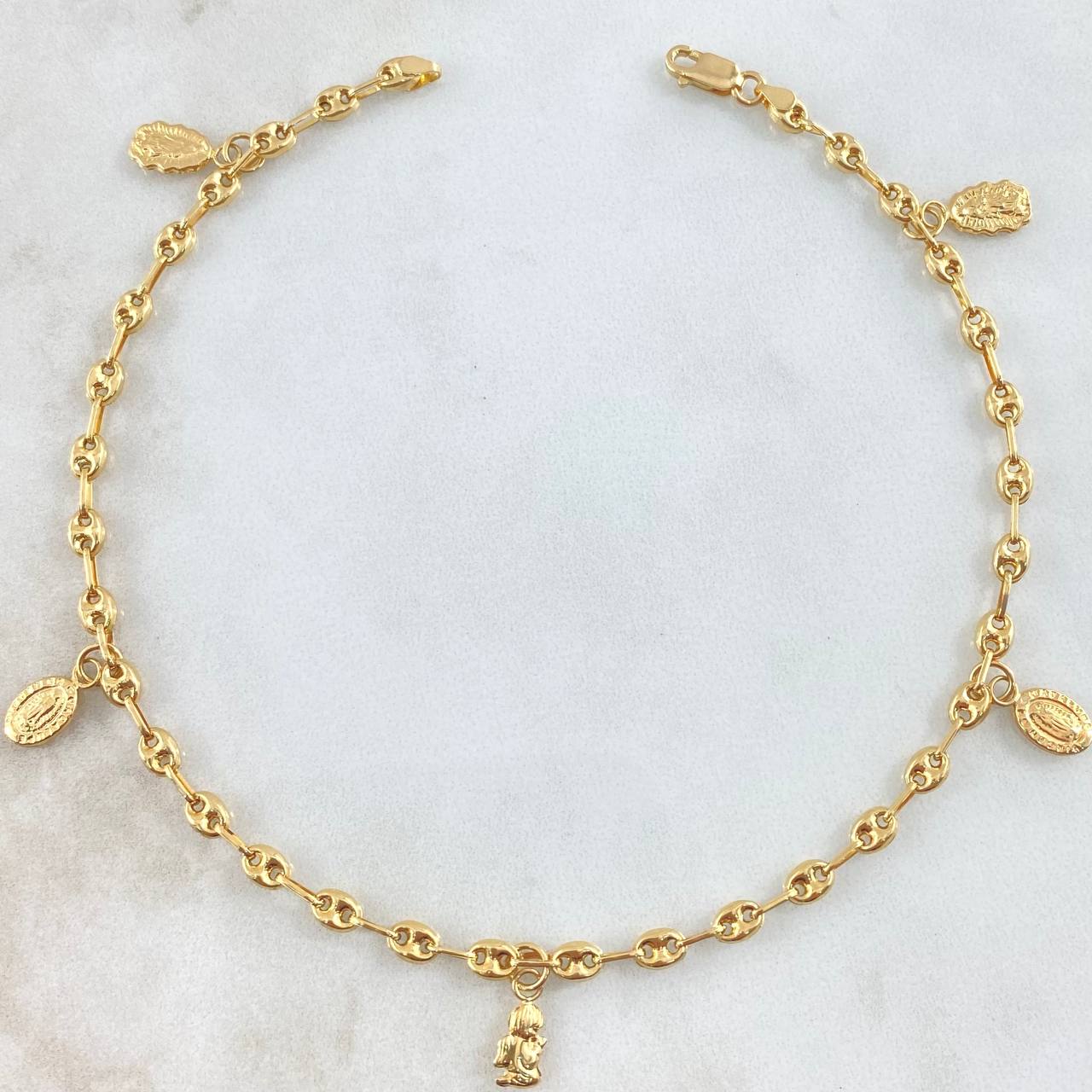 Tobillera GC Dijes 4.45gr / 25cm / Oro 18K