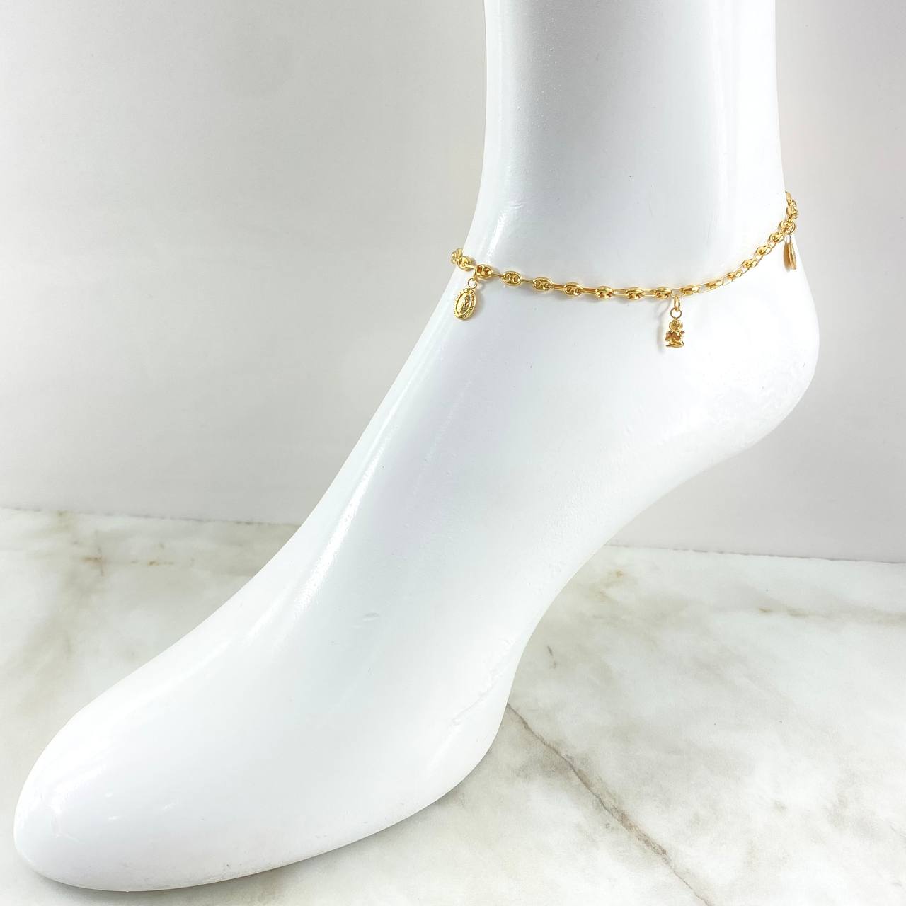 Tobillera GC Dijes 4.45gr / 25cm / Oro 18K
