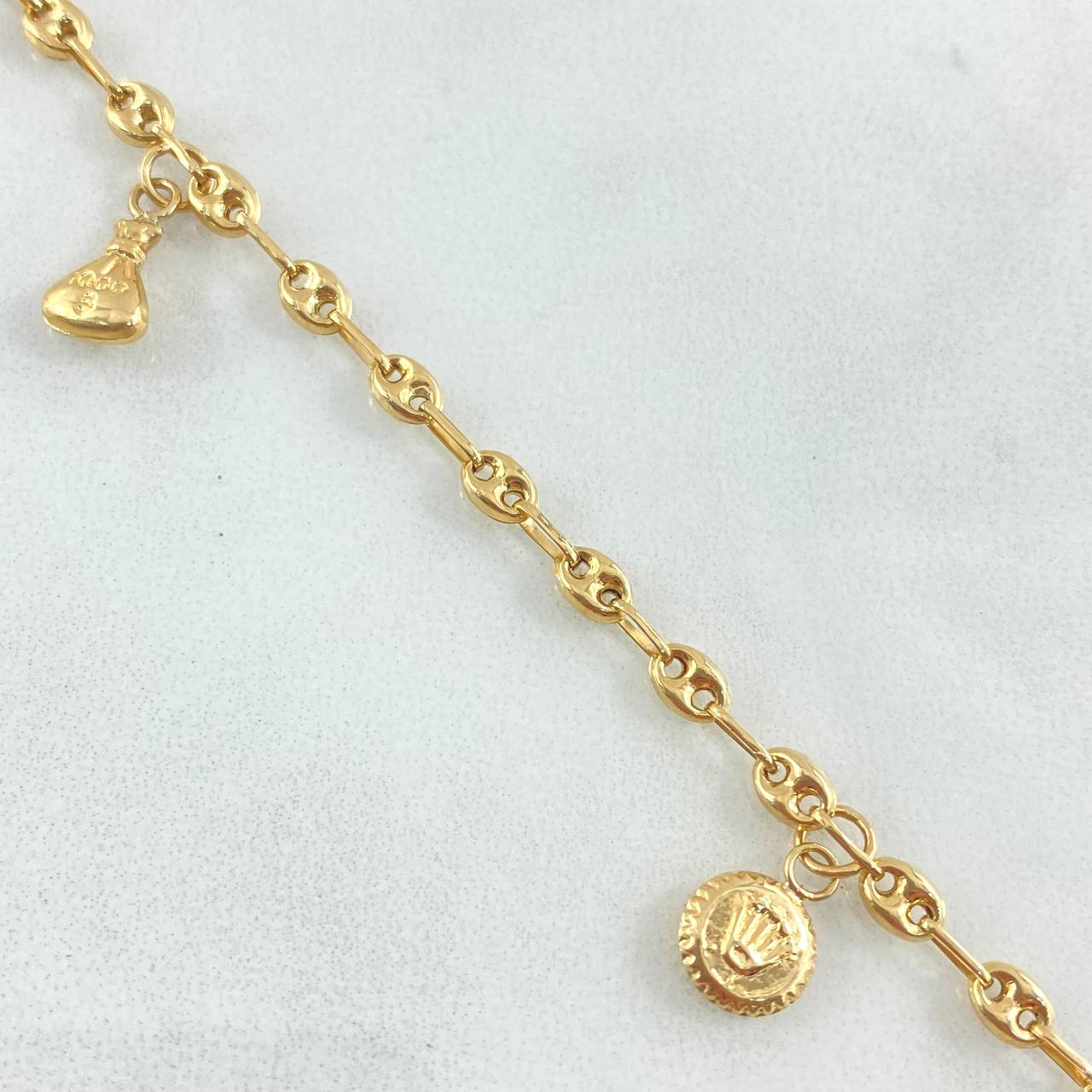 Tobillera GC Dijes 4.6gr / 25cm / Oro 18K