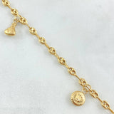 Tobillera GC Dijes 4.6gr / 25cm / Oro 18K