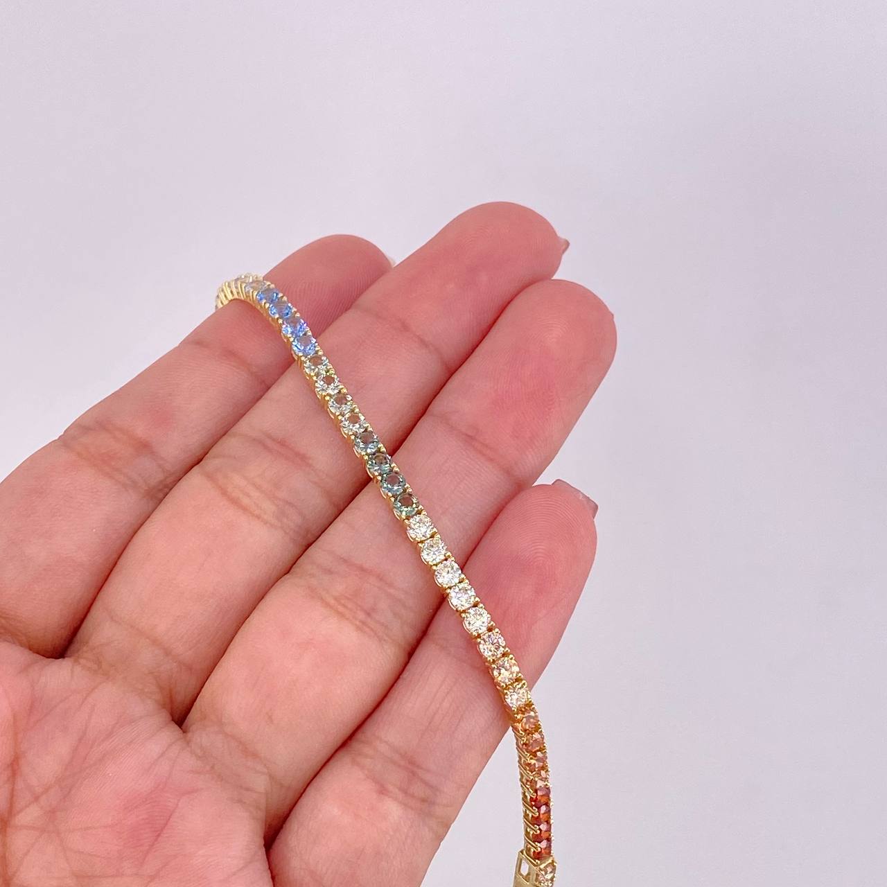 Pulso Tenis 7.65g / 17.7cm / 2.85mm Oro Amarillo 18K