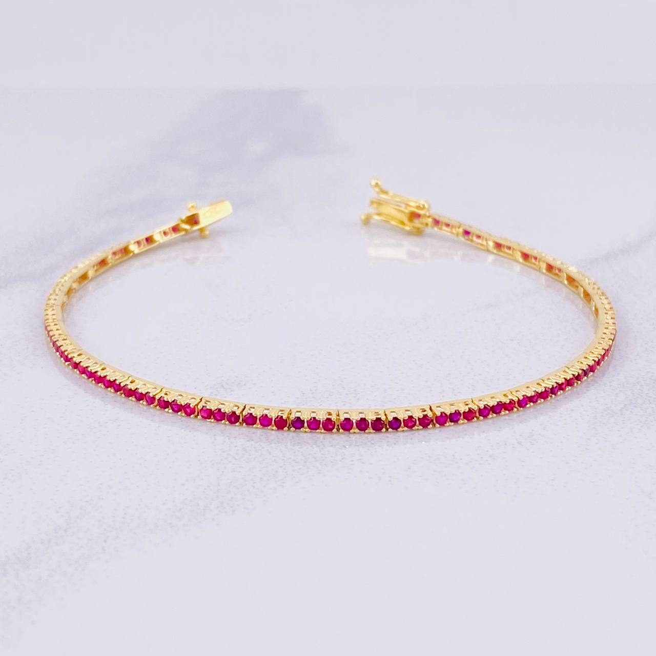 Pulso Tenis 3.9g / 17.6cm / 1.8mm Oro Amarillo 18K