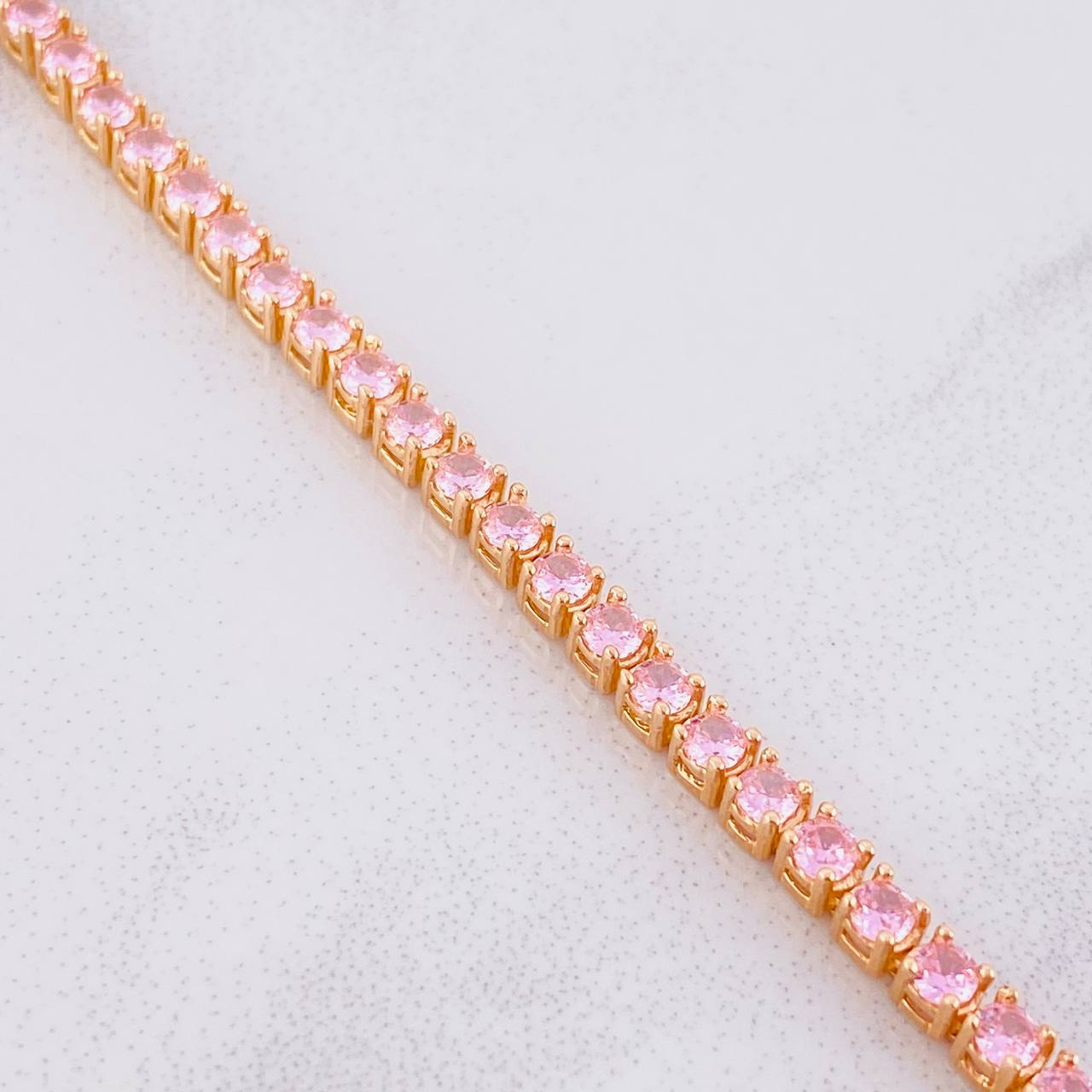 Pulso Tenis 11g / 16.4cm / 3.3mm Oro Rosa 18K