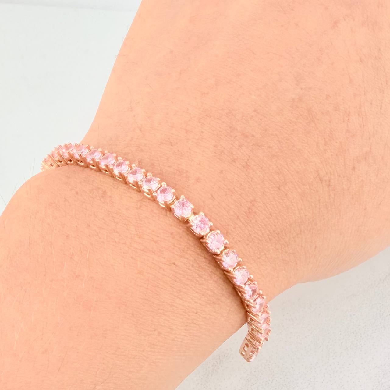 Pulso Tenis 11g / 16.4cm / 3.3mm Oro Rosa 18K
