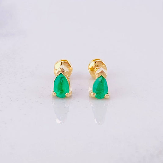 Topos Gota Esmeralda 30pts 1.05g / 4.9mm Oro Amarillo 18K