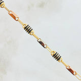Pulso Rustico Español 4.85gr / 22cm / Tres Oros 18K *