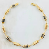 Pulso Rustico Cilindro Rayado 4.85gr / 21.5cm / Oro Amarillo 18K *