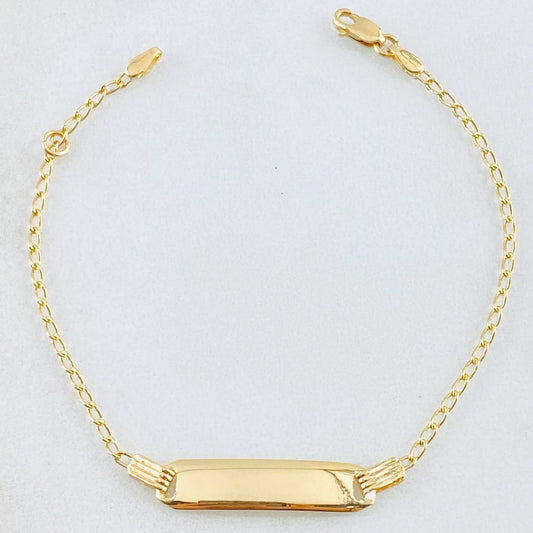 Pulso Bebé Espiga 1.65gr / 14cm-15.5cm / Oro Amarillo 18K