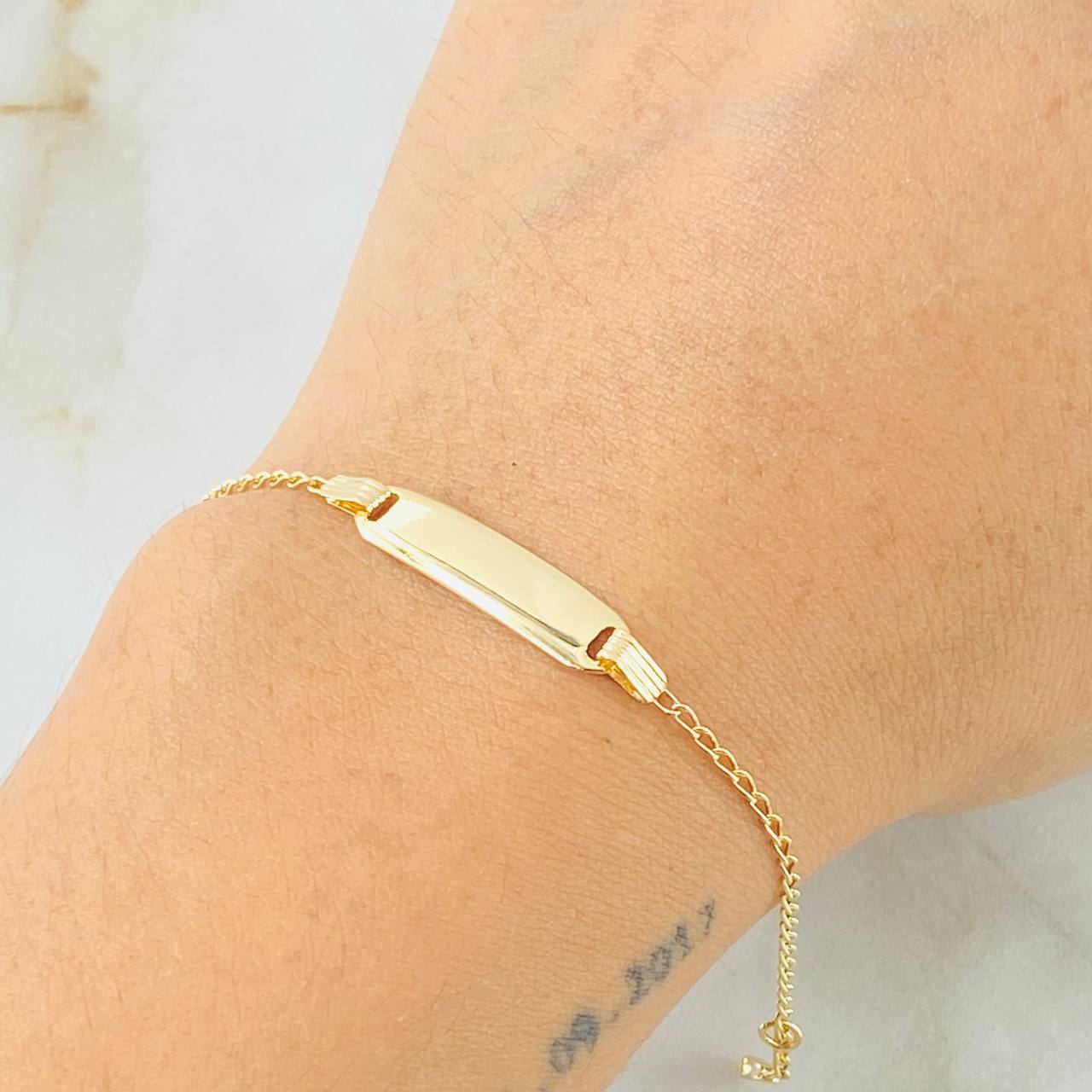 Pulso Bebé Espiga 1.65gr / 14cm-15.5cm / Oro Amarillo 18K