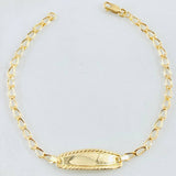 Pulso Bebé Espiga 1.35gr / 16cm / Oro Amarillo 18K
