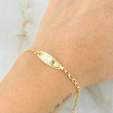 Pulso Bebé Espiga 1.35gr / 16cm / Oro Amarillo 18K