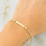 Pulso Bebé GC Placa 1.85gr / 15.5cm / Oro Amarillo 18K ©