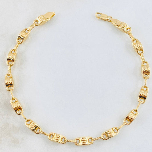 Pulso Rústico 5.15gr / 21.5cm / Oro Amarillo 18K