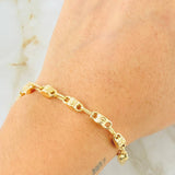Pulso Rústico 5.15gr / 21.5cm / Oro Amarillo 18K