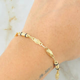 Pulso Rústico 4.2gr / 21.5cm / Oro Amarillo 18K
