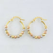 Candongas Bolas Diamantadas 1.8 g / 2 cm Tres Oros 18K