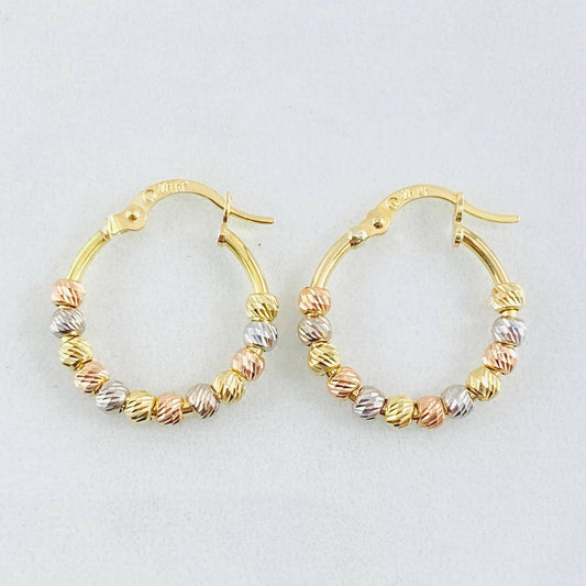 Candongas Bolas 1.8gr / 2cm / Tres Oros 18K